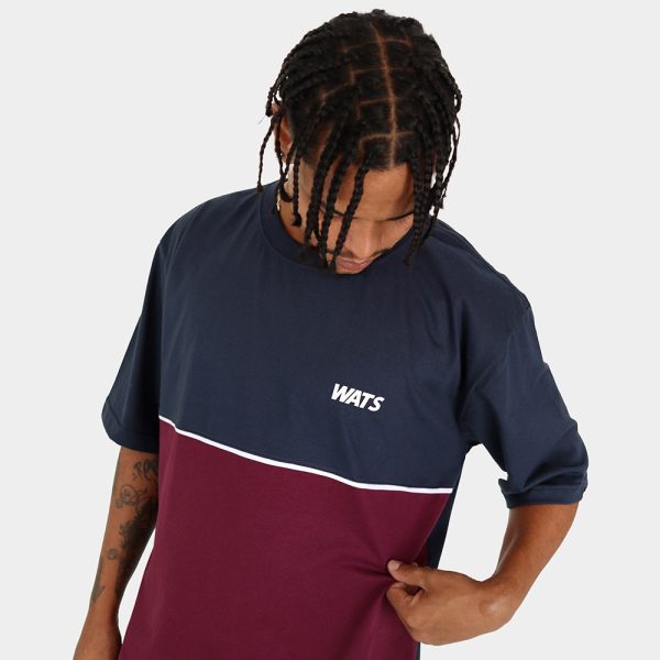 Camiseta Viés Azul/Bordô - Image 2