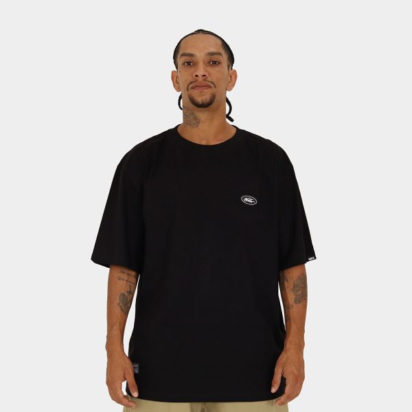 Camiseta Oversized Circle Tag Preta