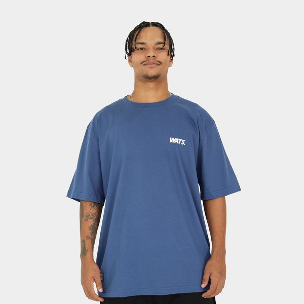 Camiseta A. Logo Botom Azul Jeans